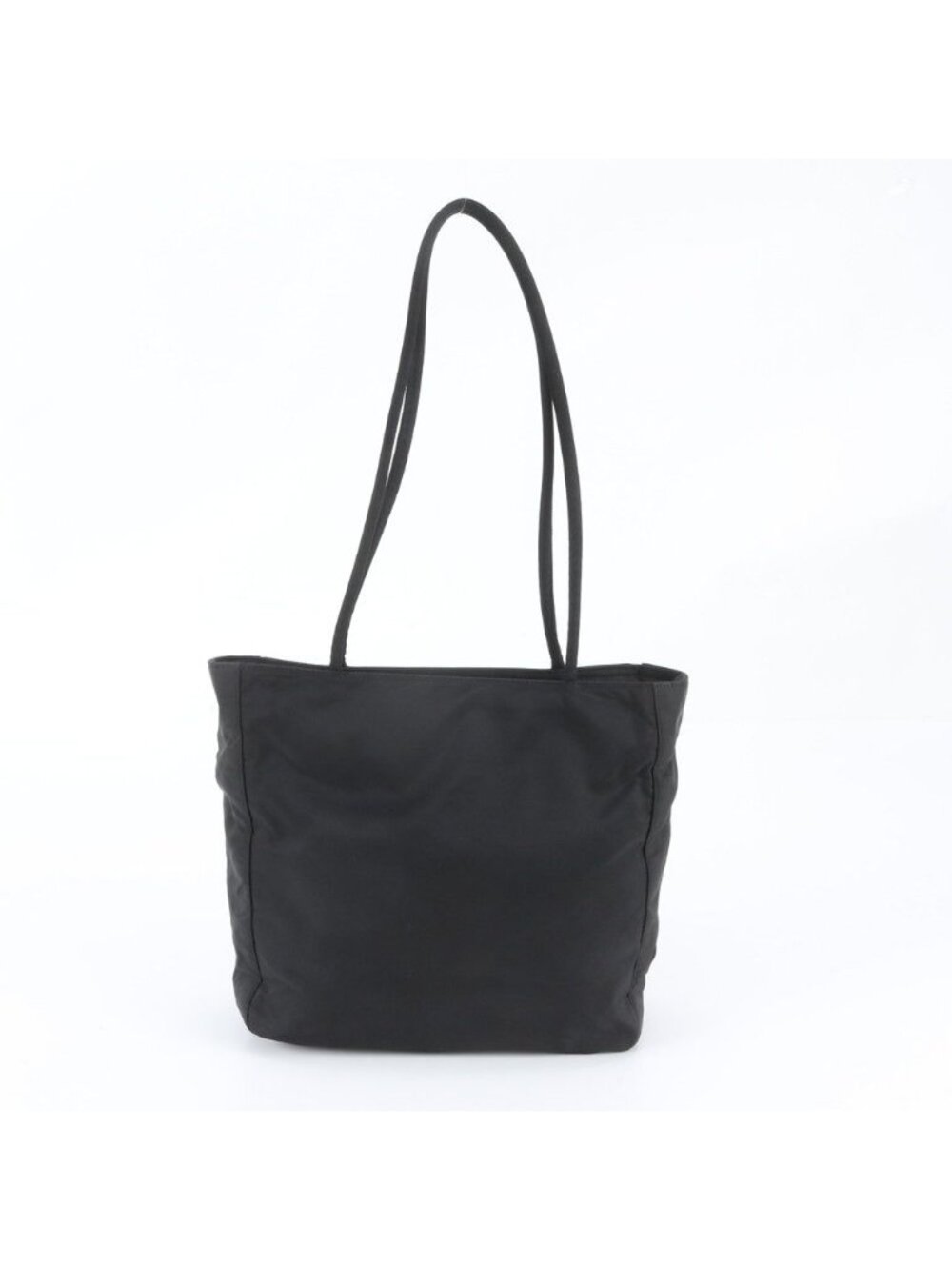 Prada Tessuto Nylon Triangle Logo White Tag Tote Bag Shoulder Black